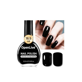 OpenLive Black Nail Polish 16.5ml front view
