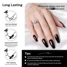 OpenLive Black Nail Polish 16.5ml lifestyle shot