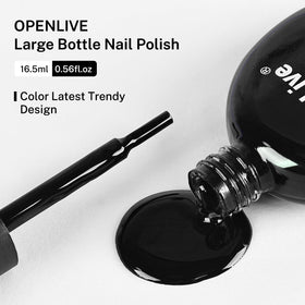 OpenLive Black Nail Polish 16.5ml packaging details