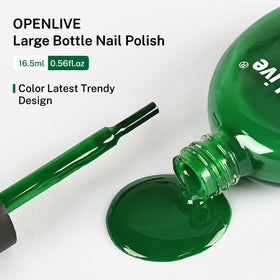 OpenLive Dark Green Nail Polish close-up of texture
