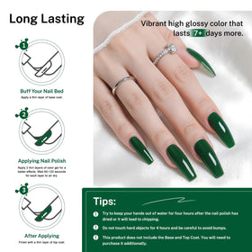OpenLive Dark Green Nail Polish in use during manicure