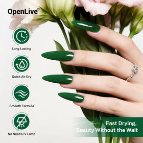OpenLive Dark Green Nail Polish packaging