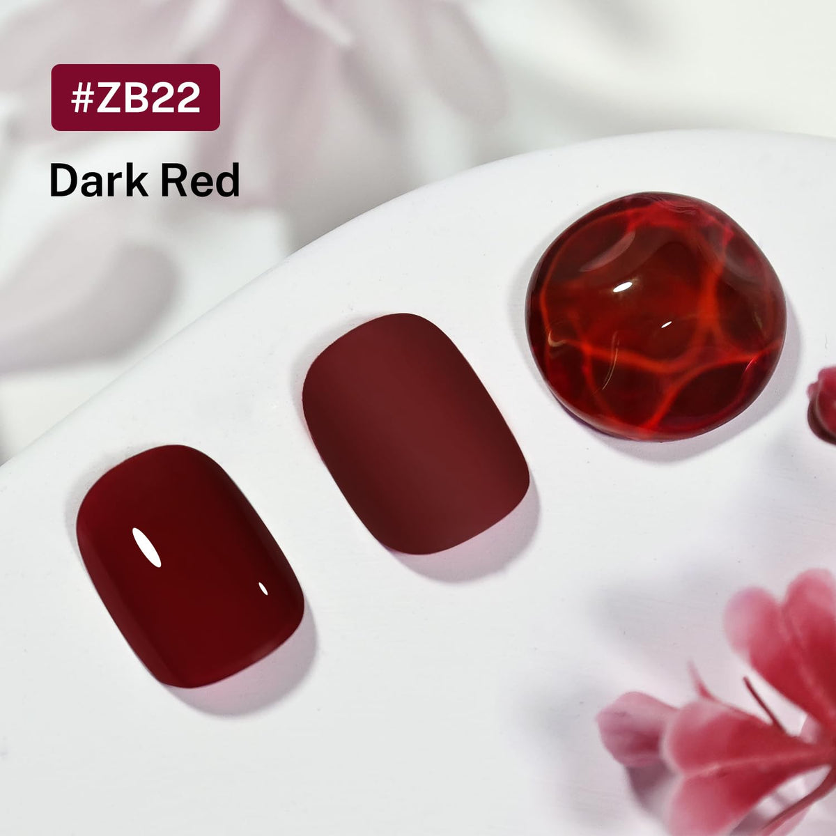 OpenLive Dark Red Nail Polish bottle with cap