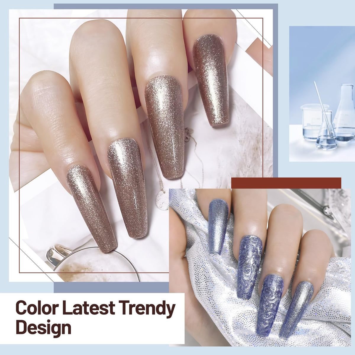 OpenLive Glitter Nail Polish application on nails