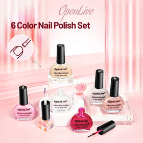 OpenLive Glitter Nail Polish Set displayed with vibrant colours