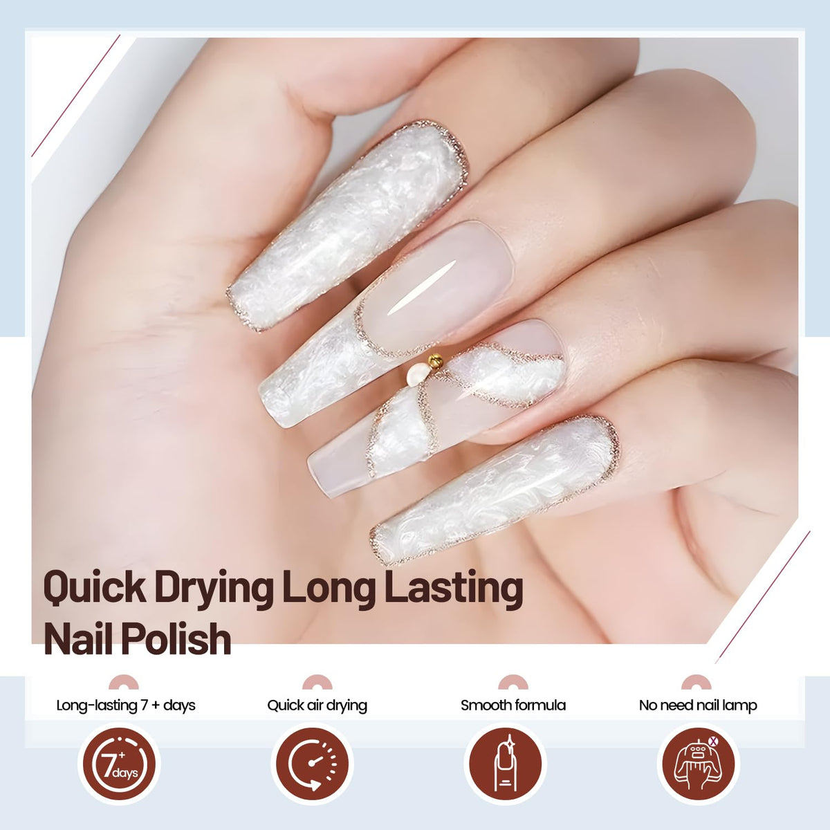 OpenLive Glitter Nail Polish Set with all six colours displayed