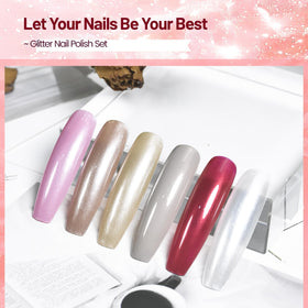 OpenLive Glitter Nail Polish Set with brushes