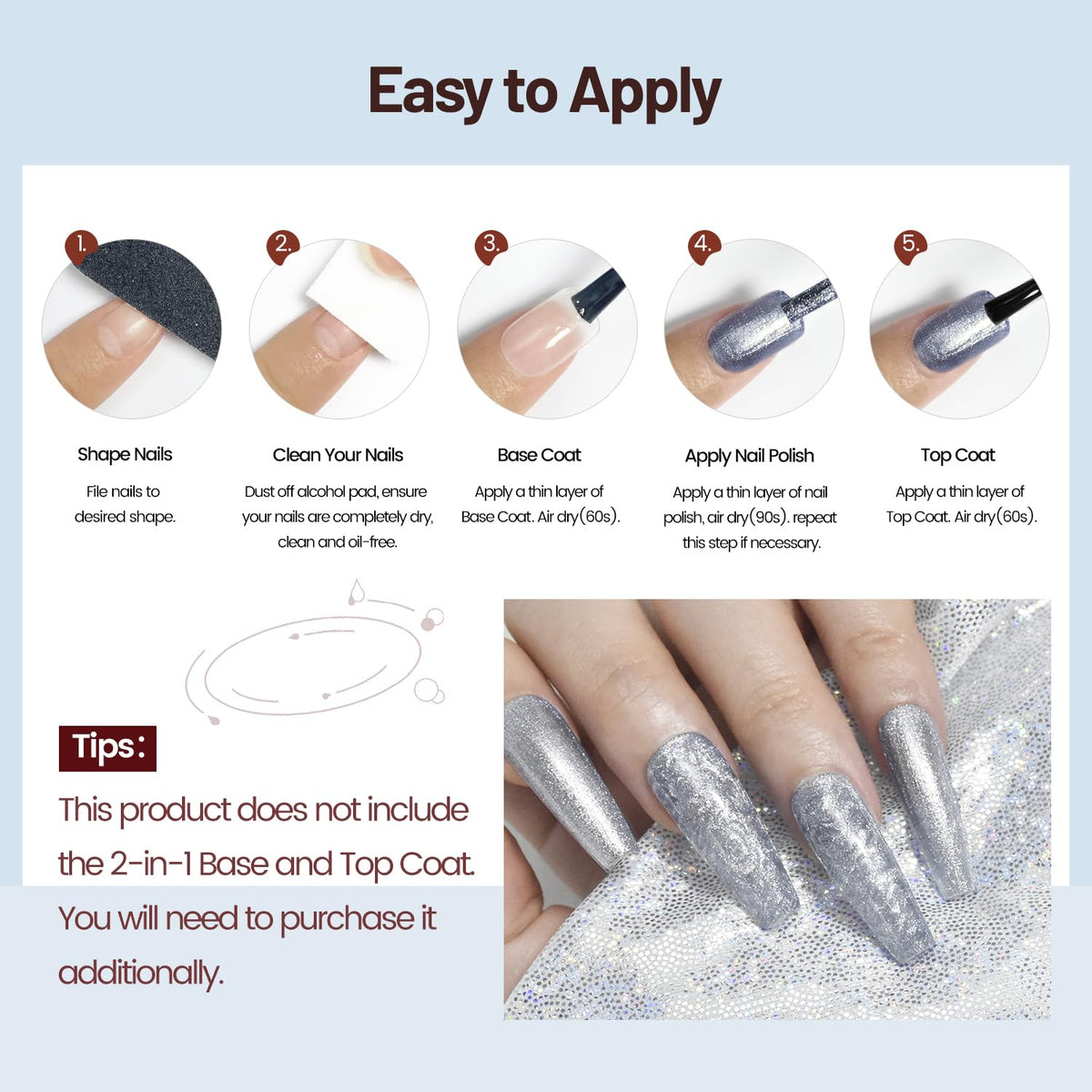 OpenLive Glitter Nail Polish Set with instruction manual