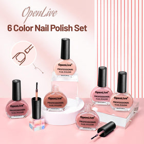 OpenLive Jelly Nail Polish Set with nail art accessories