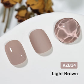 OpenLive Light Brown Nail Polish bottle with brush