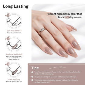 OpenLive Light Brown Nail Polish close-up of brush