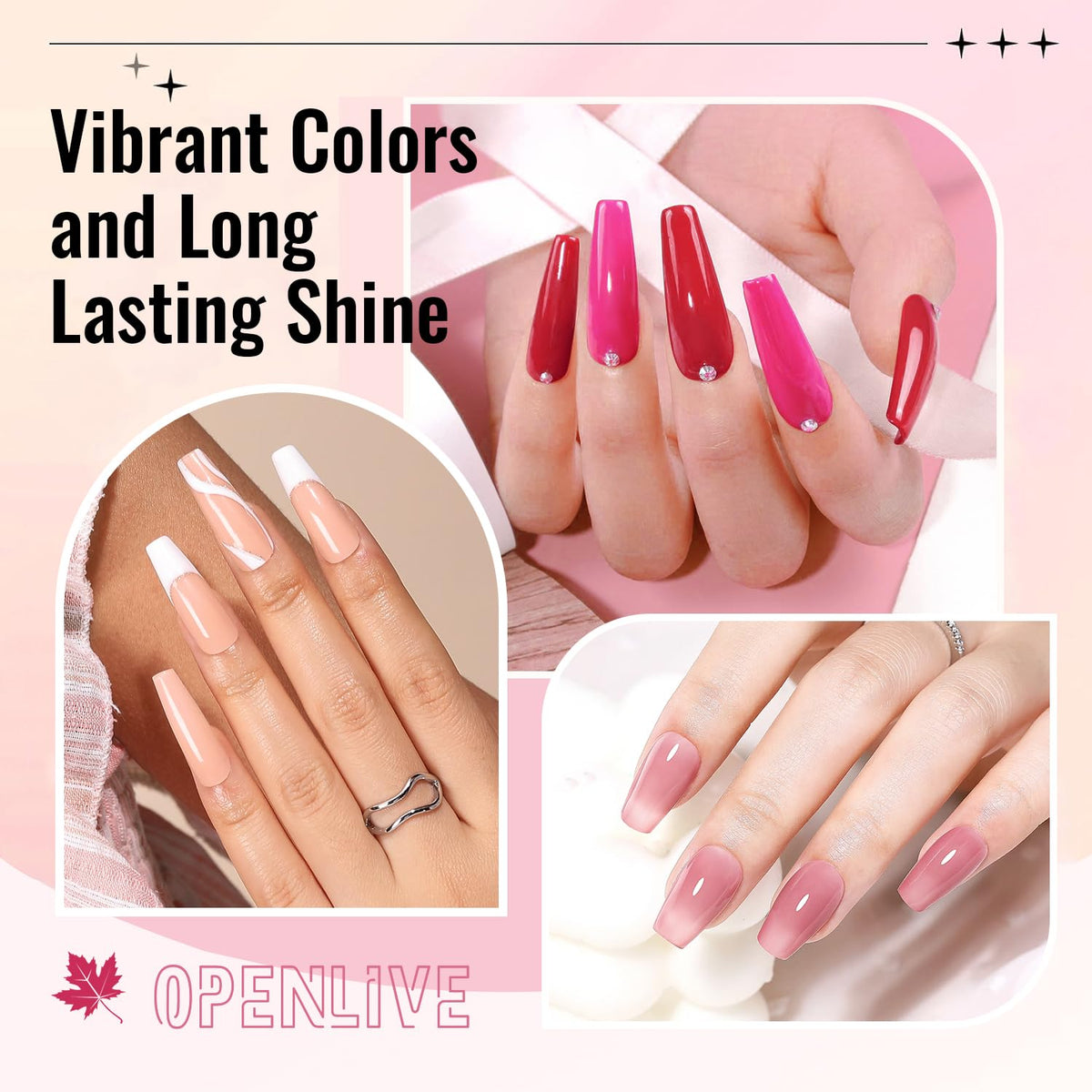 OpenLive nail polish application on nails
