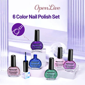 OpenLive Nail Polish bottle in pink with glitter