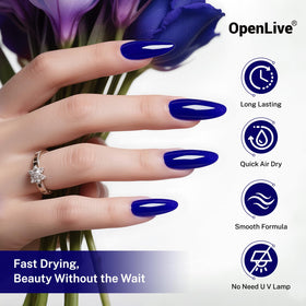 OpenLive nail polish packaging with product details