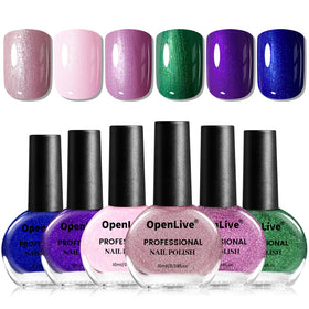 OpenLive Nail Polish Set 10ml six bottles with vibrant colours