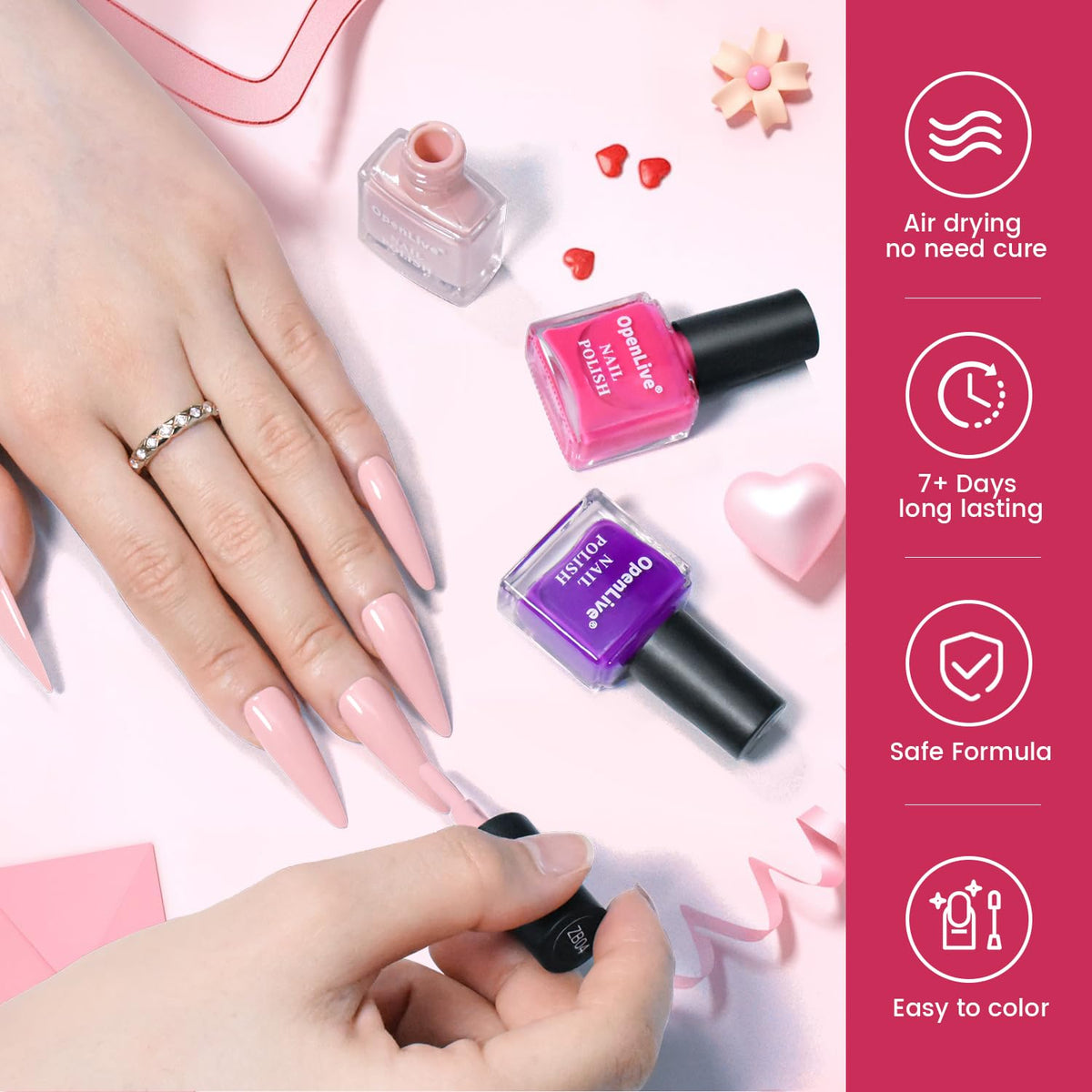 OpenLive nail polish top coat bottle