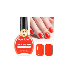 OpenLive Neon Red Nail Polish 16.5ml front view