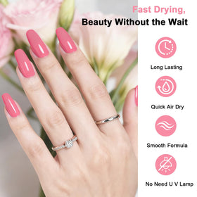 OpenLive pink nail polish on a manicure table