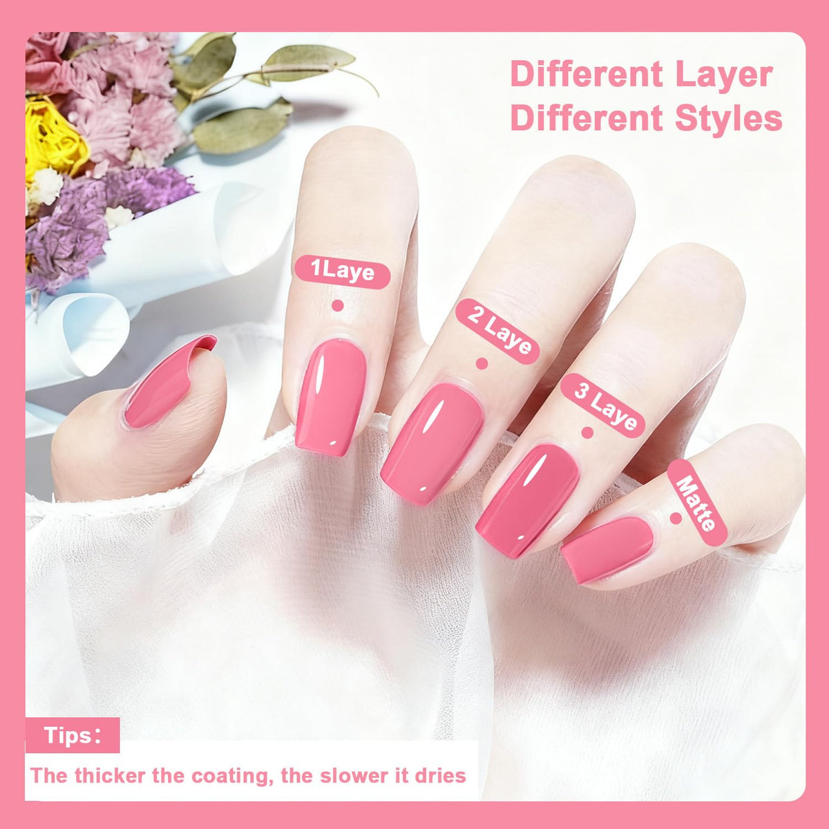 OpenLive pink nail polish with nail art tools