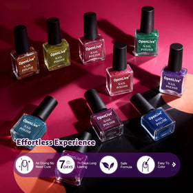 OpenLive Reflective Nail Polish in sparkling green shade