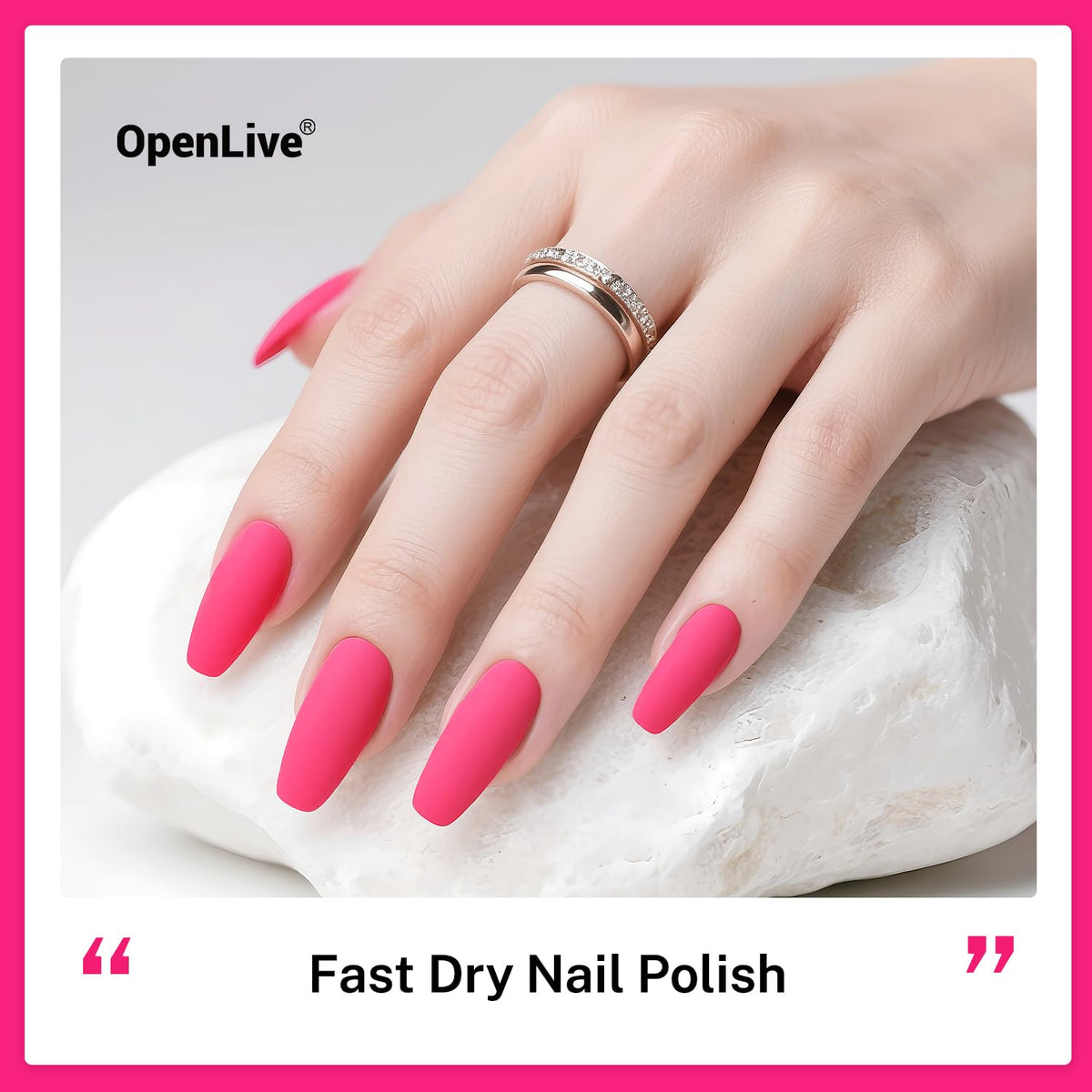 OpenLive Rose Pink Nail Polish applied on nails