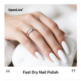 OpenLive White Nail Polish 16.5ml brush applicator