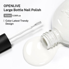 OpenLive White Nail Polish in a beauty setup
