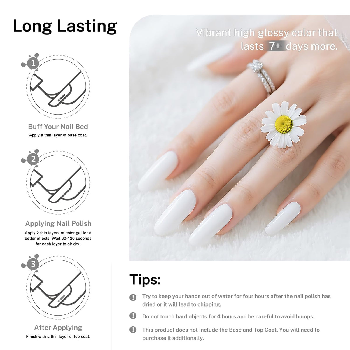 OpenLive White Nail Polish with nail art tools