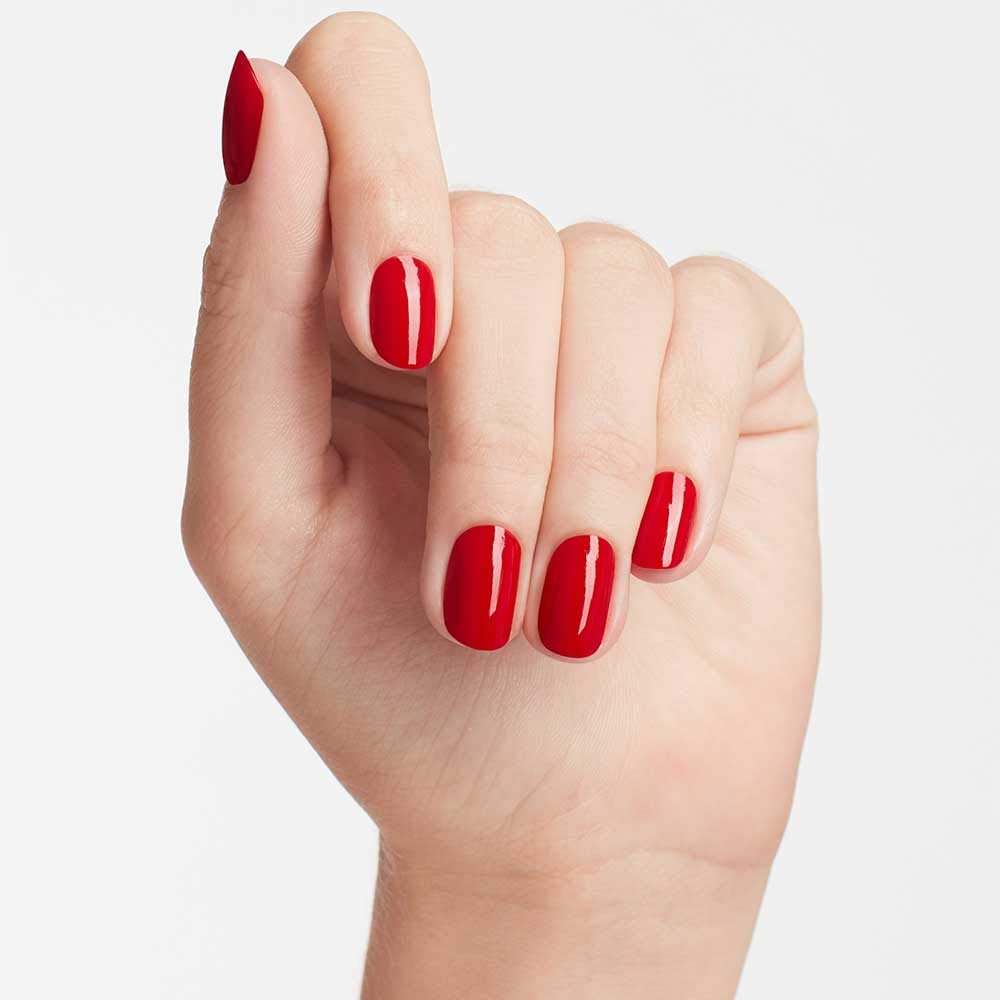OPI Big Apple Red Nail Polish application on nails