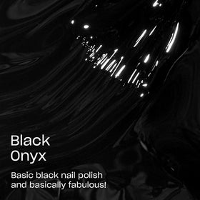 OPI Black Onyx Nail Lacquer bottle with background