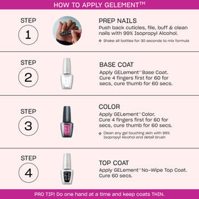 OPI Clawberry Margarita gel polish application process