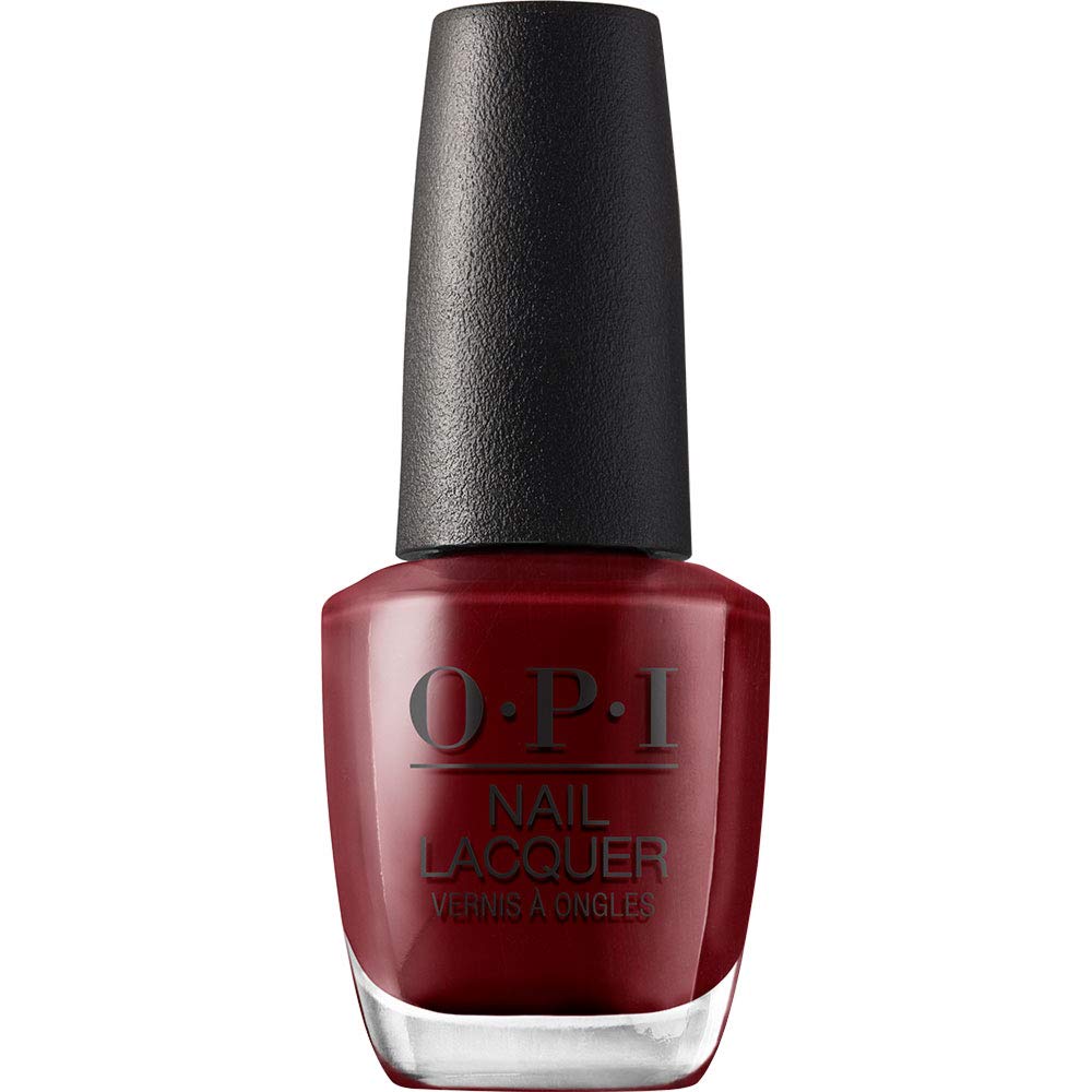 OPI Como se Llama? dark red crème nail polish front view