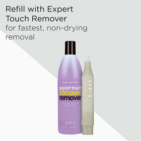 OPI Correct Clean Up Nail Polish Remover Pen in use on nails