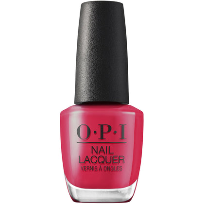 OPI Cyber Cherry on Top nail lacquer front view with metallic finish