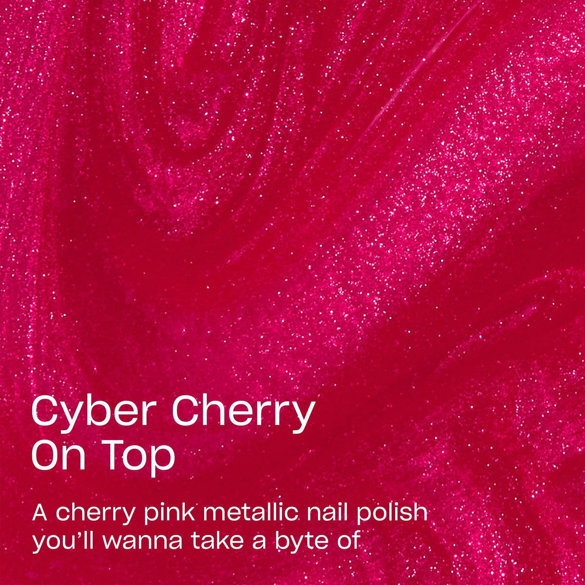 OPI Cyber Cherry on Top nail polish bottle side view