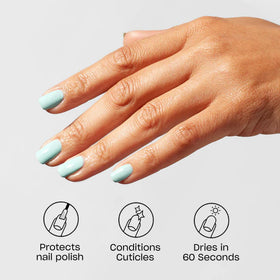 OPI Drip Dry Nail Polish Drying Drops with nails painted