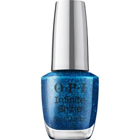 OPI Dust the Competition Jelly Dark Blue Glitter Nail Polish front view