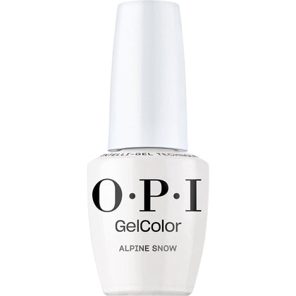 OPI GelColor Alpine Snow soft white crème nail polish front view
