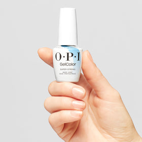 OPI GelColor Base Coat applied on nails with glossy finish