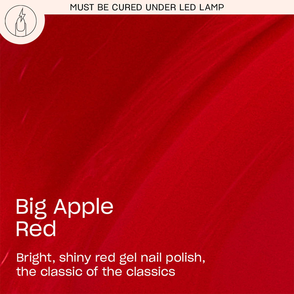 OPI GelColor Big Apple Red nail polish bottle side view