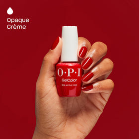 OPI GelColor Big Apple Red nail polish with OPI Star Light LED lamp