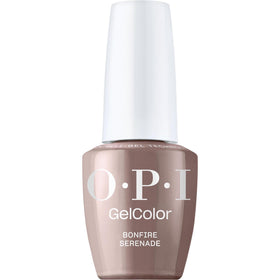 OPI GelColor Bonfire Serenade dark brown gel nail polish front view
