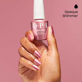 OPI GelColor Chicago Champagne Toast application on nails