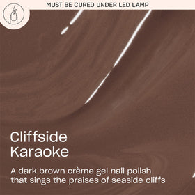 OPI GelColor Cliffside Karaoke dark brown nail polish bottle with brush