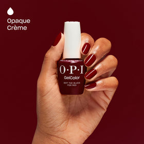 OPI GelColor Got the Blues for Red with nail art tools