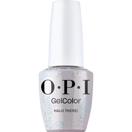 OPI GelColor Halo There! Bright Silver Glitter Gel Nail Polish front view