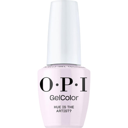 OPI GelColor Hue is the Artist? lavender-white gel nail polish front view