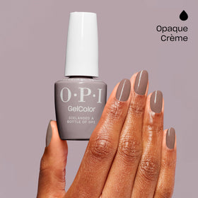 OPI GelColor Icelanded a Bottle of OPI under LED lamp curing