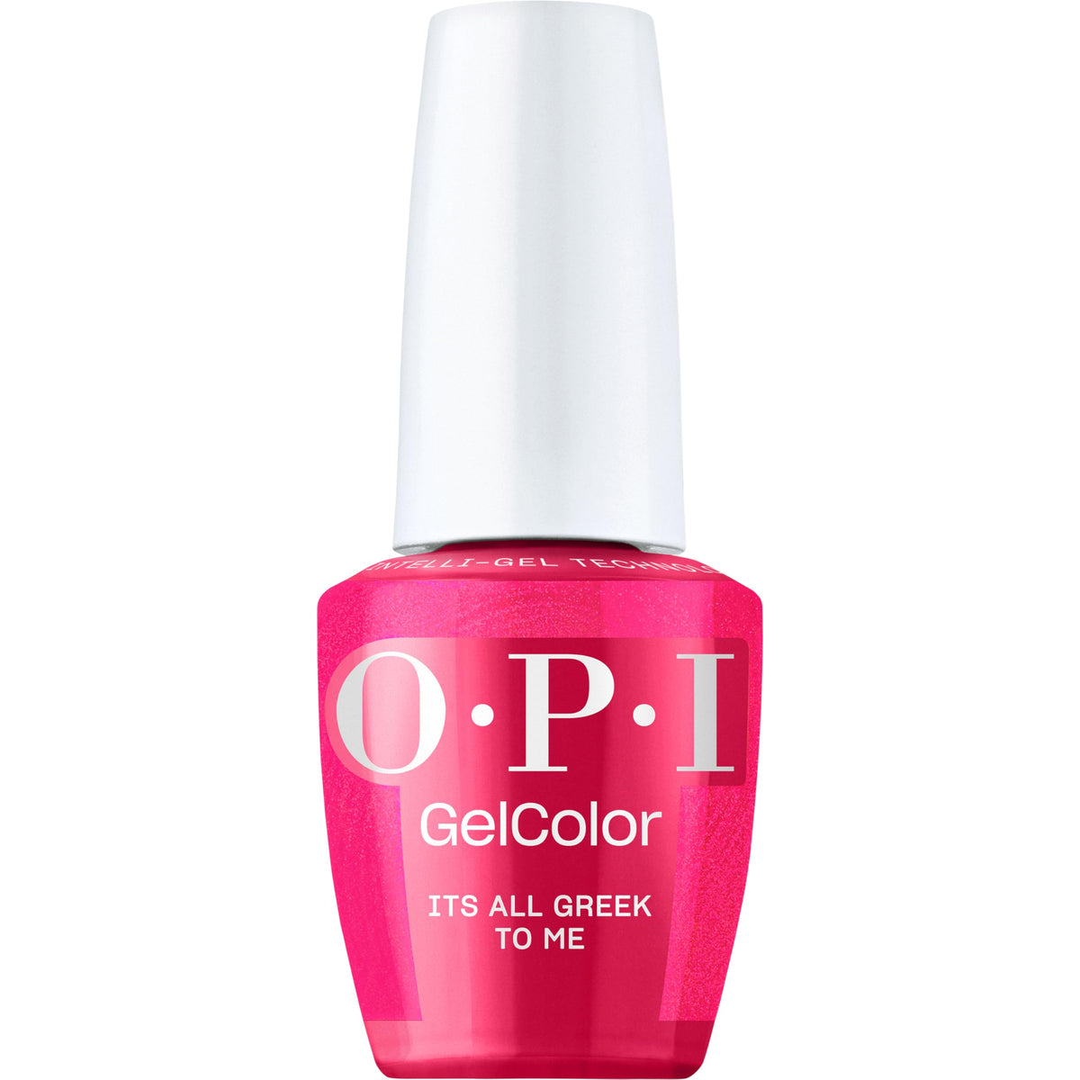 OPI GelColor It’s All Greek to Me fuchsia gel nail polish front view