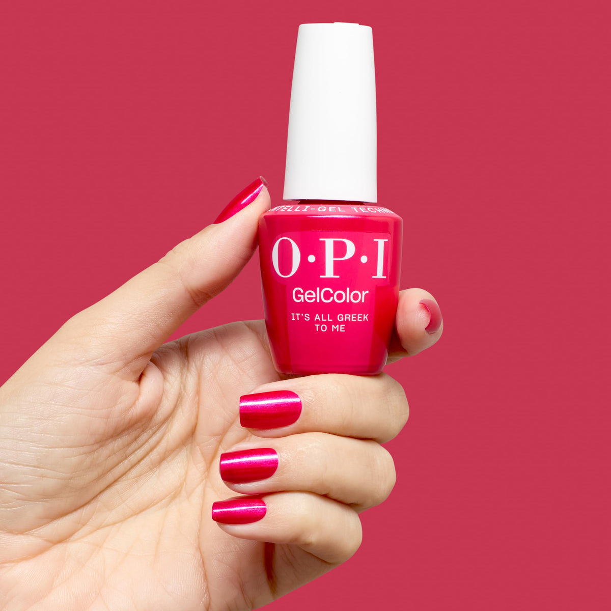 OPI GelColor It’s All Greek to Me gel polish with nail art